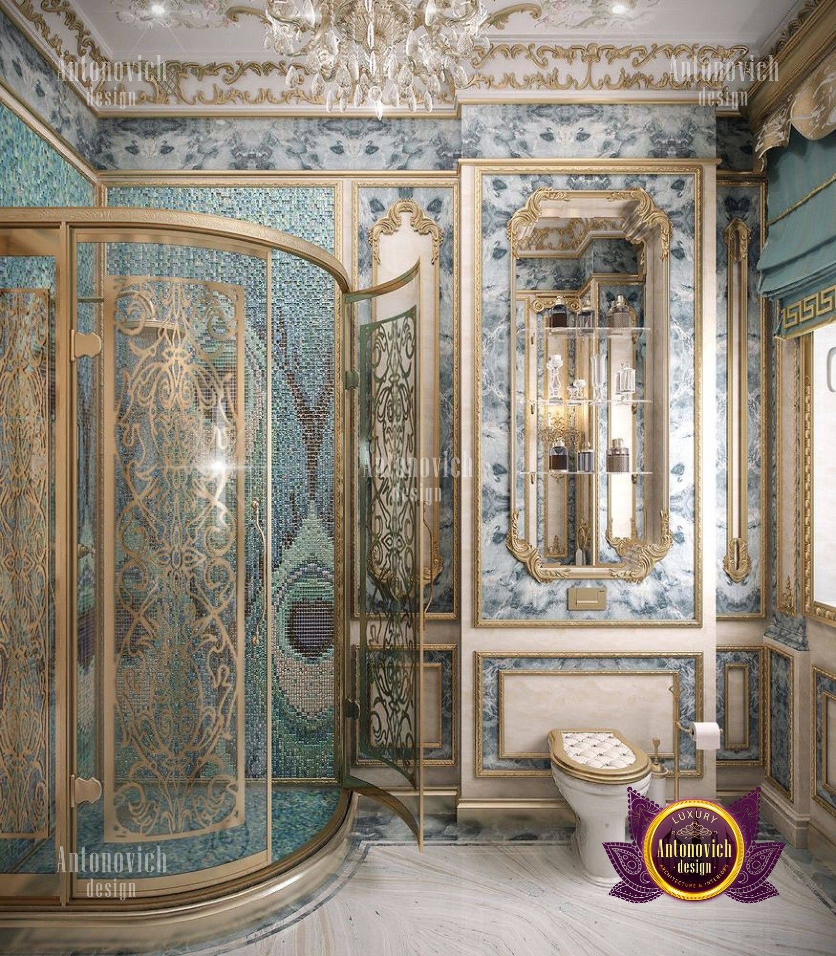 طراحی حمام جکوزی باکس دوش02